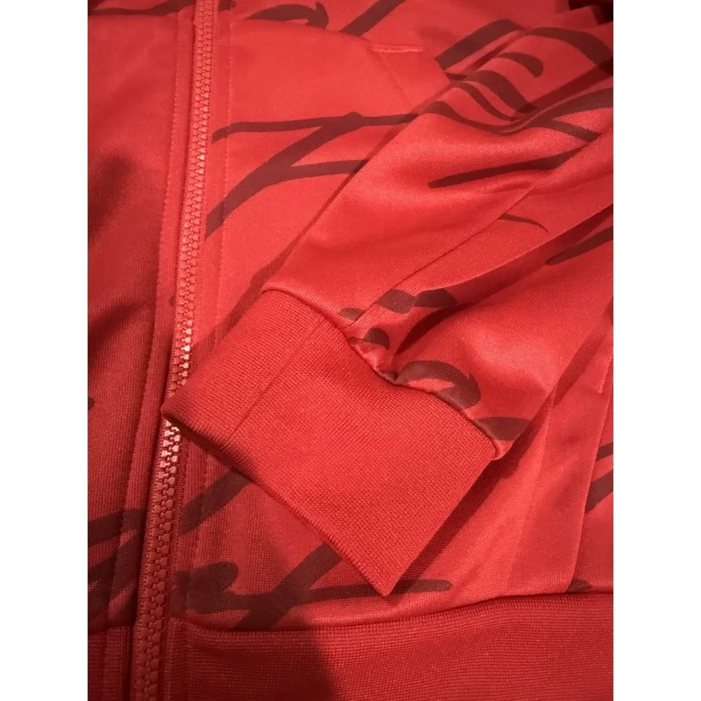 Jordan Flight Track Jacket Mens M Red Full Zip Jumpman Script